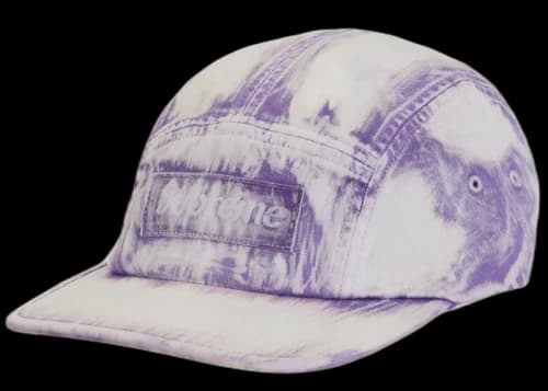 Supreme Bleached Chino Camp Cap Purple