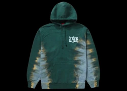 Supreme Bleached Hooded Sweatshirt Dark Green