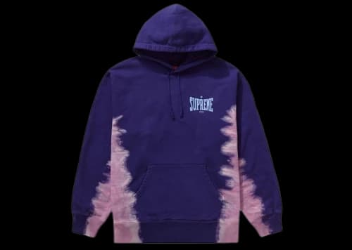 Supreme Bleached Hooded Sweatshirt Dark Royal