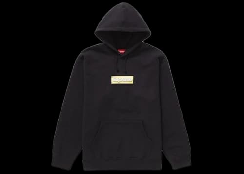 Supreme Bling Box Logo Hooded Sweatshirt Black