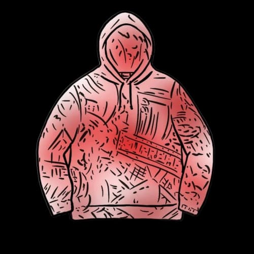 Supreme Bling Hooded Sweatshirt Red