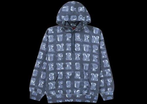 Supreme Blocks Hooded Sweatshirt Navy