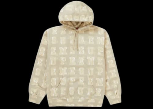Supreme Blocks Hooded Sweatshirt Tan