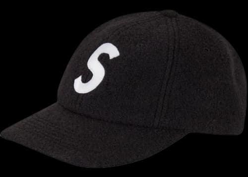 Supreme Boiled Wool S Logo 6-Panel Black