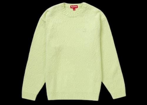 Supreme Bouclé Small Box Sweater Bright Lime