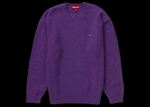 Supreme Bouclé Small Box Sweater Purple