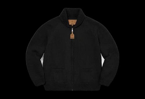 Supreme Box Logo Cowichan Sweater Black (FW22)
