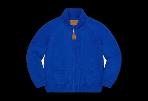 Supreme Box Logo Cowichan Sweater Royal (FW22)