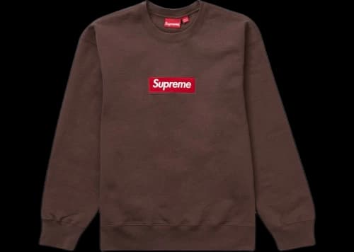 Supreme Box Logo Crewneck (FW22) Brown