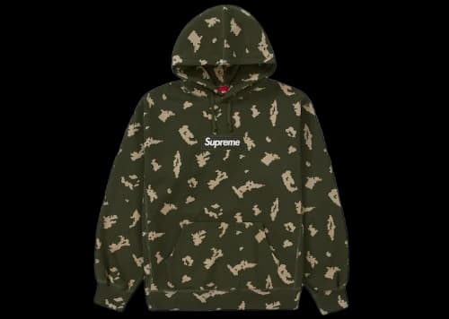 Supreme Box Logo Hooded Sweatshirt (FW21) Olive Russian Camo