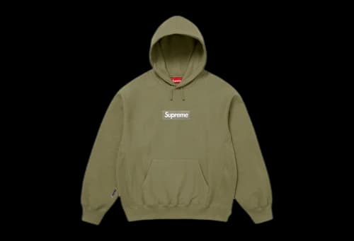Supreme Box Logo Hooded Sweatshirt 'Light Olive' (FW25)