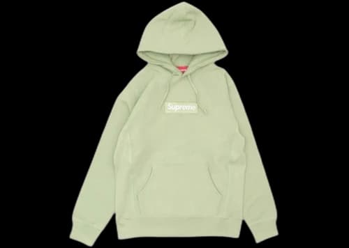 Supreme Box Logo Hooded Sweatshirt Sage