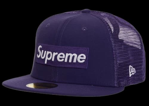 Supreme Box Logo Mesh Back New Era Cap SS24 Purple