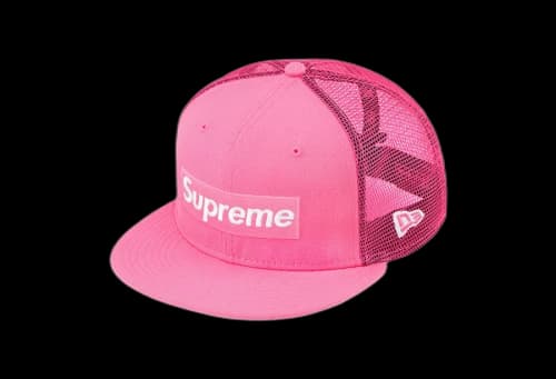 Supreme Box Logo Mesh Back New Era Pink (SS22)