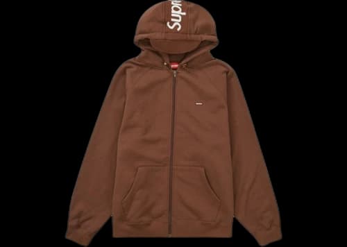 Supreme Brim Zip Up Hooded Sweatshirt Dark Brown