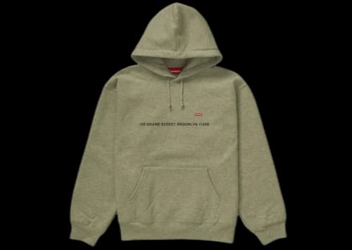 Supreme Small Box Hooded Sweatshirt (Brooklyn Shop) Light Olive