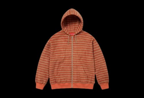 Supreme Brushed Zp Up Hooded Sweatshirt Orange (FW23)