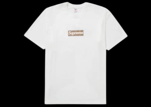 Supreme Burberry Box Logo Tee White