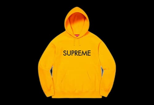 Supreme Capital Hooded Sweatshirt Bright Gold (FW22)