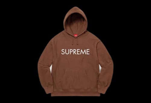Supreme Capital Hooded Sweatshirt Dark Brown (FW22)