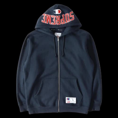 Supreme Champion Arc Logo Zip Up Sweat Navy