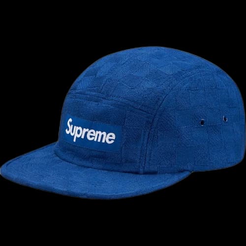 Supreme Checker Weave Camp Cap Royal