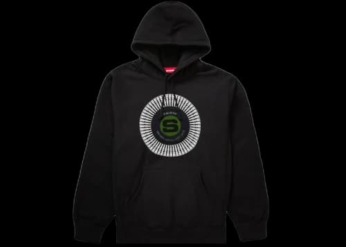 Supreme Chenille Applique Hooded Sweatshirt Black