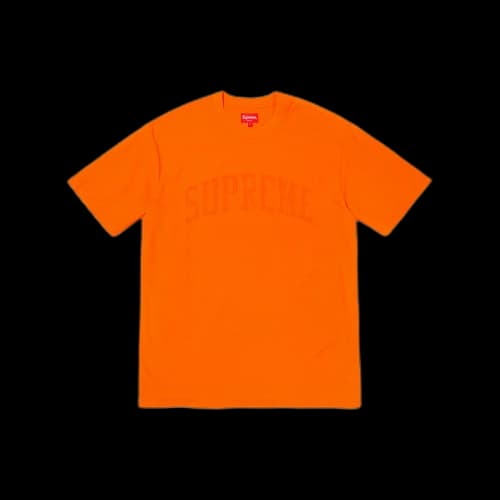Supreme Chenille Arc Logo T-Shirt S/S Top Orange (FW19)
