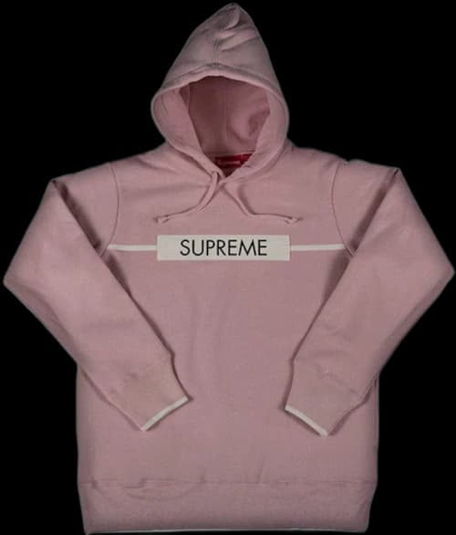 Supreme Chest Twill Tape Hooded Sweatshirt Dust Lavender