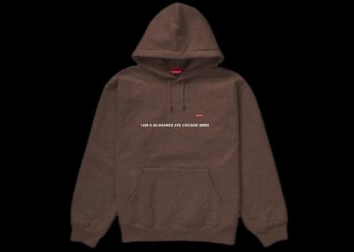 Supreme Small Box Hooded Sweatshirt (Chicago Shop) Dark Brown