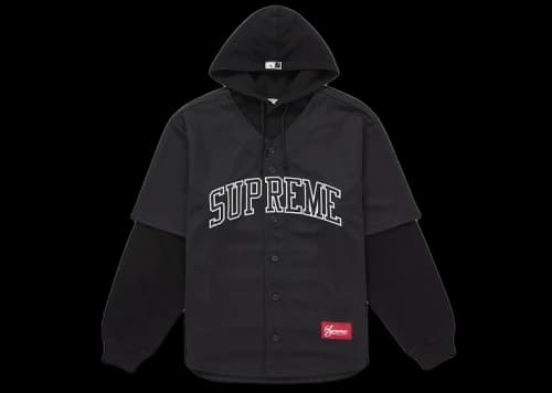 Supreme Chicago White Sox Hooded Baseball Jersey Black