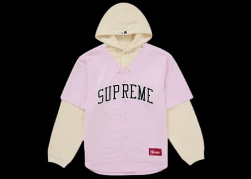 Supreme Chicago White Sox Hooded Baseball Jersey Pink