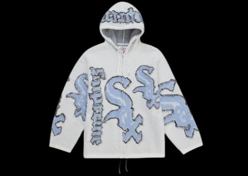 Supreme Chicago White Sox Zip Up Hooded Sweater White