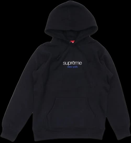 Supreme Chrome Classic Logo Hooded Sweatshirt Black