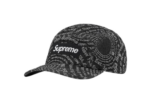 Supreme Circles Jacquard Denim Camp Cap Black (FW21)