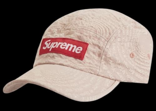 Supreme Circles Jacquard Denim Camp Cap Brown