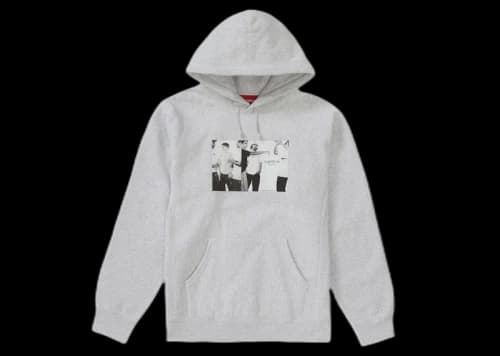 Supreme Classic Ad Hooded Sweatshirt Ash Grey