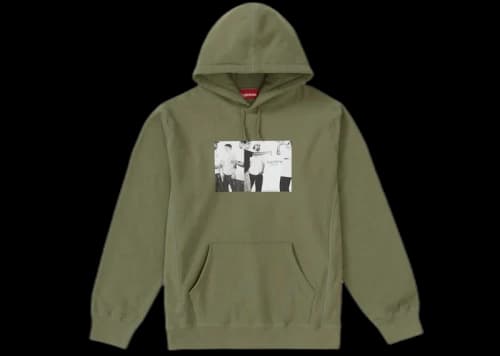 Supreme Classic Ad Hooded Sweatshirt Light Olive