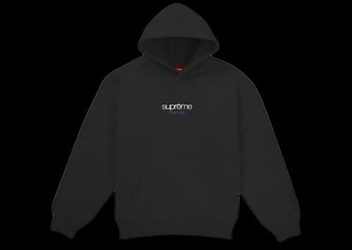 Supreme Classic Logo New York Shop Hooded Sweatshirt Black