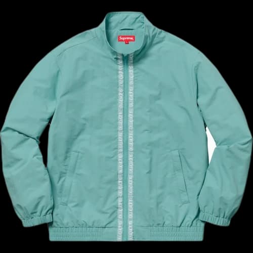 Supreme Classic Logo Taping Track Jacket Pale Green