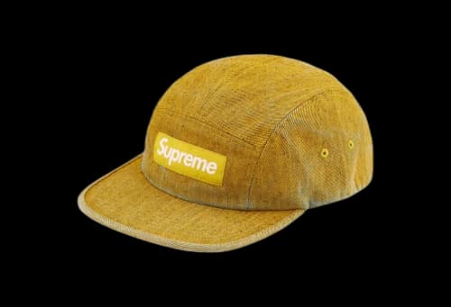 Supreme Coated Denim Camp Cap Yellow (SS24)