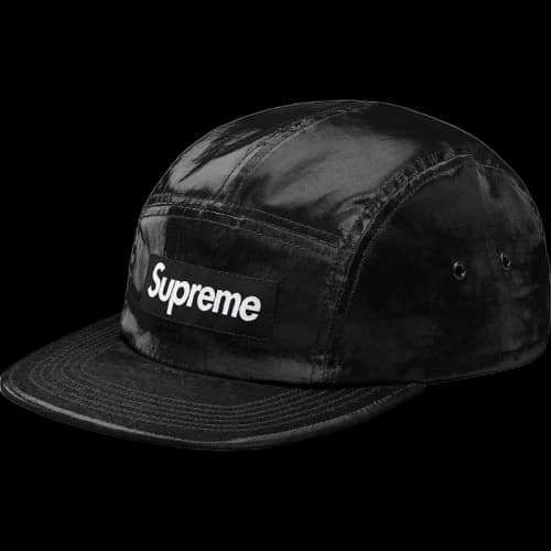 Supreme Coated Linen Camp Cap Black