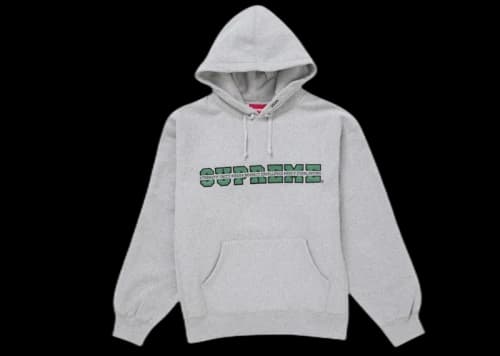 Supreme Collegiate Acronym Hooded Sweatshirt Heather Grey