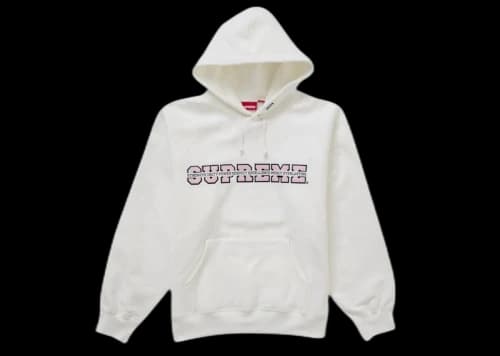 Supreme Collegiate Acronym Hooded Sweatshirt White