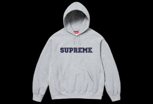 Supreme Collegiate Hooded Sweatshirt Heather Grey (SS24)