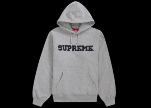 Supreme Collegiate Hooded Sweatshirt Heather Grey