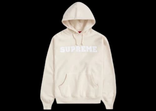 Supreme Collegiate Hooded Sweatshirt Natural