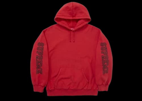 Supreme Collegiate Sleeve Hooded Sweatshirt Burnt Red