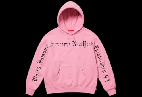 Supreme Contrast Cutout Hooded Sweatshirt 'Pink' (SS25)
