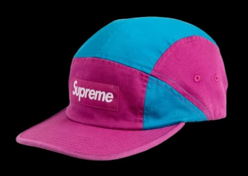 Supreme Contrast Panel Camp Cap Magenta
